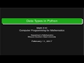 Data Types in Python - Integers and Floats