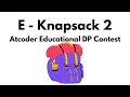 E - Knapsack 2 Atcoder Educational DP Contest