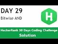 Day 29 - Bitwise AND Operator with Python Implementation