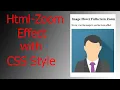 How to Create a Image Hover Fullscreen Zoom Only Html and CSS 2021