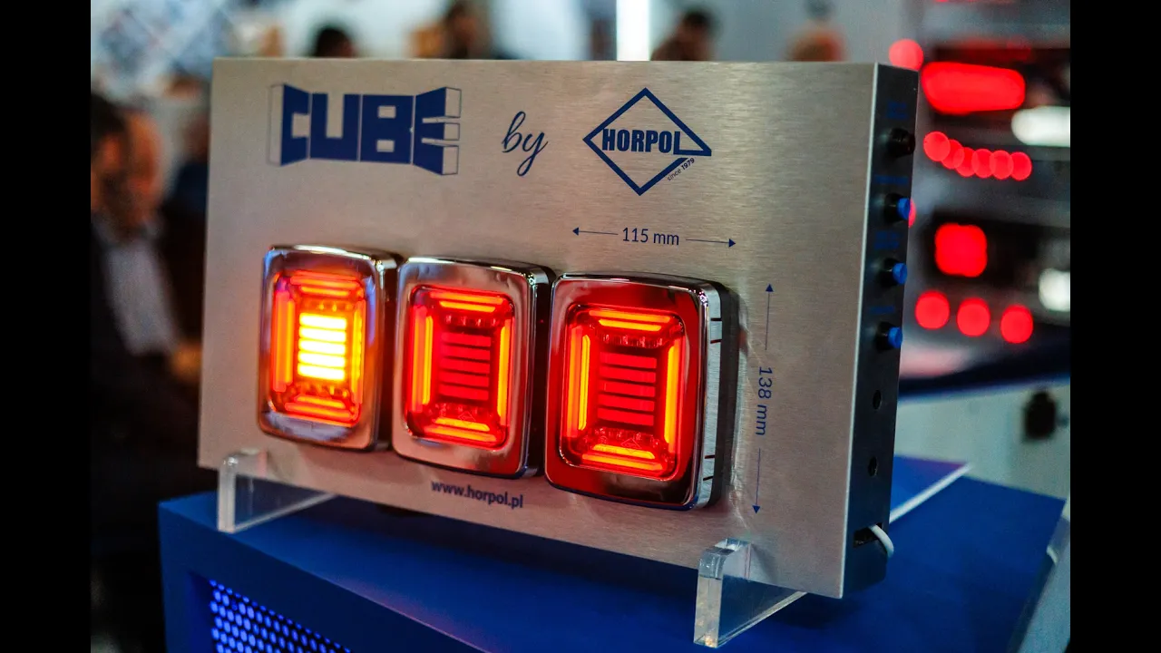 Video: LED achterlicht | chrome | 12-24v | 100cm kabel |H+V montage