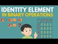 Identity Element in Binary Operations Easy Math Explanation with Examples
