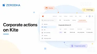How to track corporate actions on Kite?