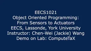 EECS1021 W19 Lab 1 Demo ComputeTax