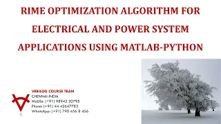 RIME OPTIMIZATION ALGORITHM FOR ELECTRICAL AND POWER SYSTEM APPLICATIONS USING MATLAB-PYTHON