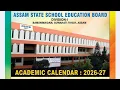 ASSEB ACADEMIC CALENDAR 2026-2027 I MONTHLY SYLLABUS from April to March l Working Days Holidays