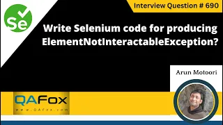Write Selenium code for producing ElementNotInteractableException Selenium Interview Question