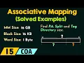 Associative Mapping - Solved Examples