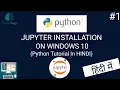 Python Tutorial In Hindi Jupyter Installation windows