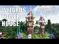 Minecraft Wizard Tower Fantasy Woodland Build Tower with Bridge Tutorial