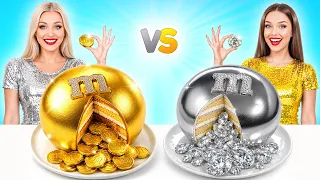 Tantangan Dekorasi Kue Emas vs Perak | Resep Dapur Sederhana oleh Multi DO Challenge