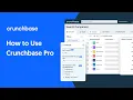 How to use Crunchbase Pro