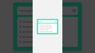 How To Make Password Validation Check Using HTML CSS JavaScript Toggle Password Visibility