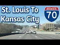 St Louis to Kansas City Full Drive Via I-64 I-70 Timelapse