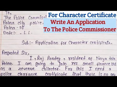Download MP3 Application To Police For Character Certificate | Letter For Police clearance Certificate In English