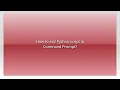 How to exit Python script in Command Prompt