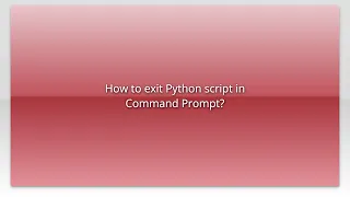 How to exit Python script in Command Prompt