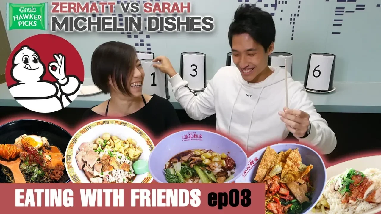 Michelin Star Hawker Food Challenge!   Eating with Friends Episode 3!