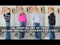 Banana Republic Cashmere Sweater Haul cozy sweaters for fall winter