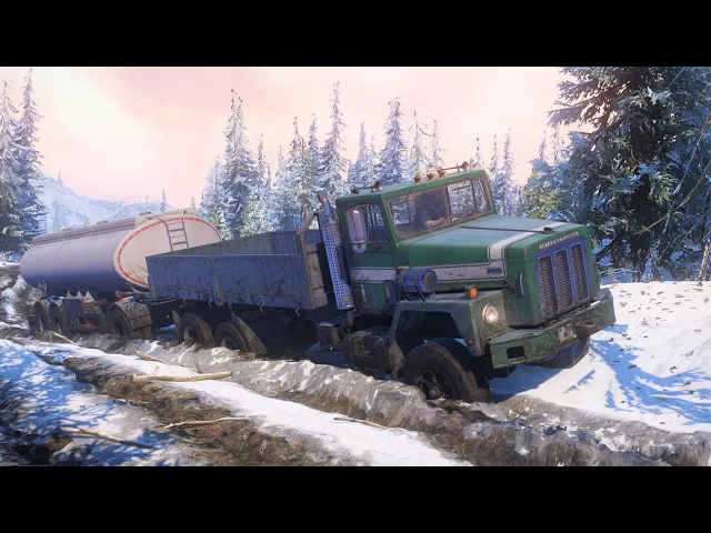 Spintires SnowRunner - International Paystar 5070 - Test Drive Offroad In Alaska