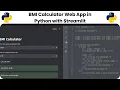 Build a BMI Calculator Web App in Python with Streamlit Beginner Tutorial