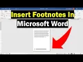 How To Insert Footnotes In Microsoft Word And Endnotes