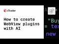 How to create WebView plugins for cTrader with AI