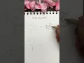 Perspective flower drawing