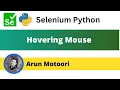Hovering Mouse using Selenium Python Selenium Python