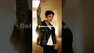 Jungkook S Cheeks Before Military Vs After Military Shorts 