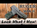 LOOK WHAT I WON A Brand-New Ruger Max-9 Pistol - Unboxing Shooting Review