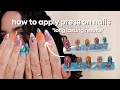 HOW TO APPLY PRESS ON NAILS so they last long 3-4 weeks press on nail tutorial