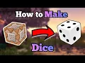 How to Make a Working Dice in Minecraft Command Block Tutorial