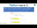 Python vars Function