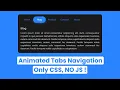 How to Create Animated Navigation Tab Using HTML CSS