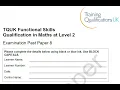 Download Lagu Functional Skills Maths L2 Examination Paper 8 TQUK