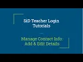 SiD Lessons Add Edit Student Contact Info