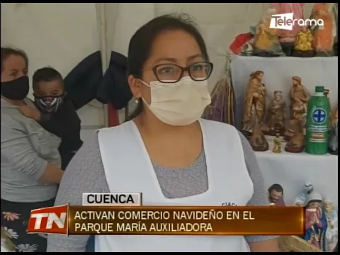 Activan comercio navideño en el parque María Auxiliadora