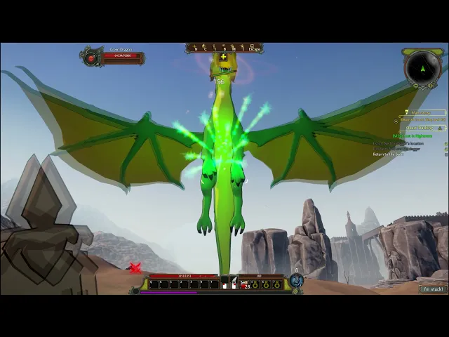 Gedonia: fighting a dragon