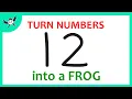 How To Turn Number 12 into Animal FROG - Learn Drawing and Fun Doodle for Kids
