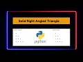 How To Print Solid Right Angled Triangle Pattern Using Python NxtWave CCBP 4 0
