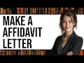 How To Make A Affidavit Letter