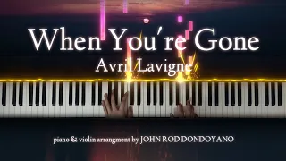 Download Avril Lavigne - When You're Gone | Piano Cover with Strings (with Lyrics \u0026 PIANO SHEET) MP3