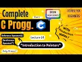 Introduction to Pointers Lecture 24 C Programming Full course for Beginners