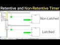 Retentive and Non-Retentive type timer PLC Programming Timer