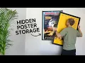 The Ultimate Movie Poster Frame Fits 2 Sizes with Hidden Storage