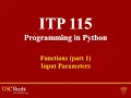 Functions Part 1 - Input Parameters 2 of 3