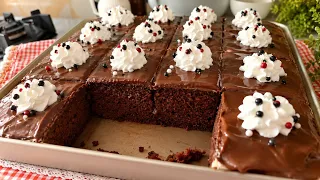 كيكة النجاحات بالميكسور😳🍫بدون حليب❌ ولا تعب والطراوة؟ مستحيل 😍إذا ما جربتيهاش راكي ضيعتي وصفة العمر