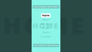 Pure CSS Creative Menu Hover Effects