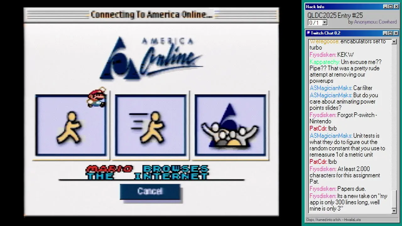 "Mario Browses The Internet" -- QLDC2025 #25 by janklorde